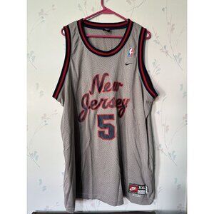 Nike Jason Kidd New Jersey Nets #5 XXL Gray Basketball Jersey NBA Team